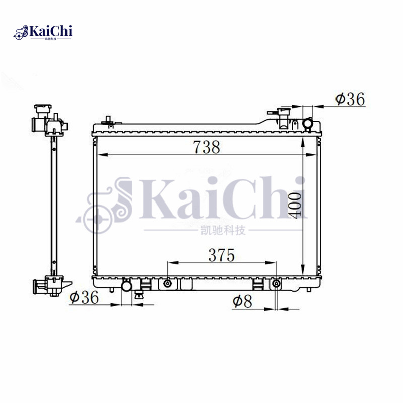 2588 Auto Cooling Radiator Infiniti G35 3.5L 2003-2007