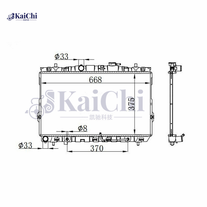 2387 Auto Parts Radiator Hyundai Elantra 1.6L/2.0L 2000-2006