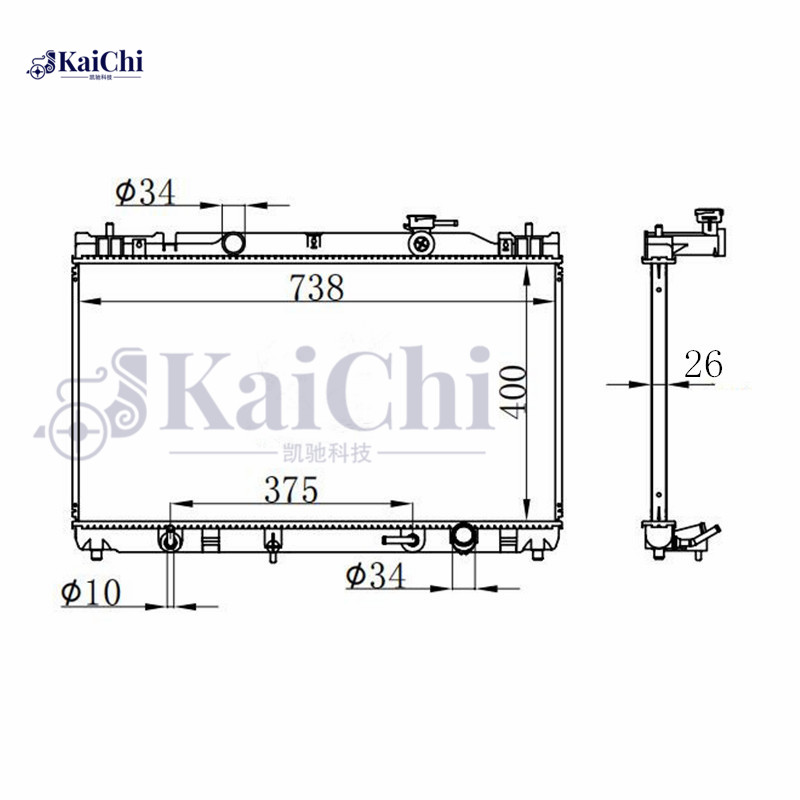 2436 Auto Radiator Toyota Camry/Solara L4 2.4L 2002-2008