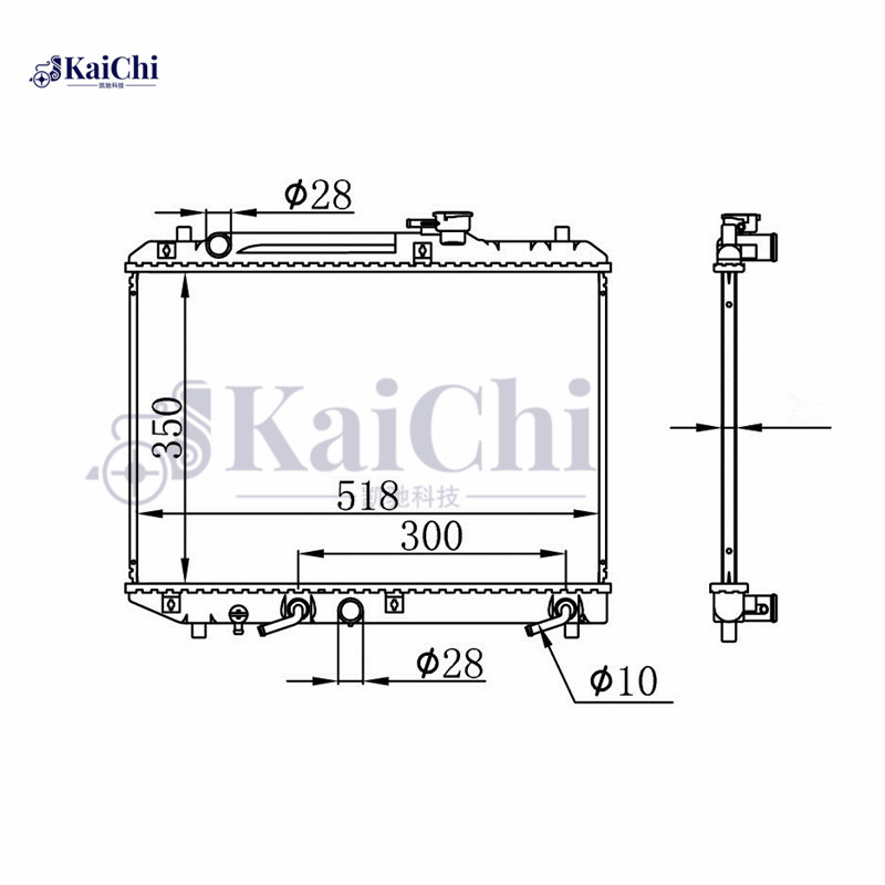 2085 Engine Cooling Radiator Suzuki Esteem 1.6L 1995-2001 / Suzuki Baleno 1.3i/1.6i/1.8i 1995-2009