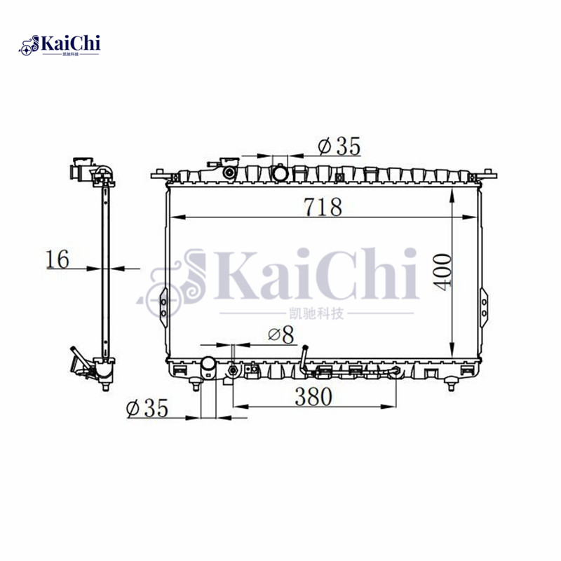 2339 Car Radiator Hyundai Sonata 2.4L/2.5L/2.7L 1999-2005 / Kia Optima 2.4L/2.5L/2.7L 2001-2006