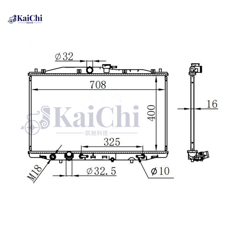 2680 Car Cooling Radiator Assembly Acura TSX 2.4L 2004-2008 / Honda Accord 2.4L 2003-2012