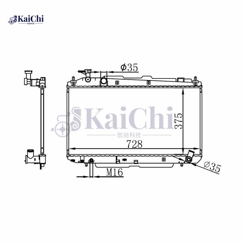 2834 Auto Radiator Toyota RAV4 2.0L/2.4L 2001-2005 MT