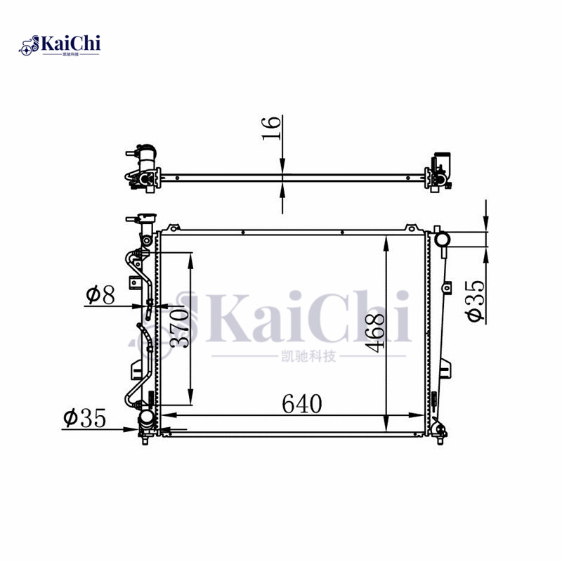 2961 Brazed Auto Radiator Kia Rondo 2.7L 2007-2012