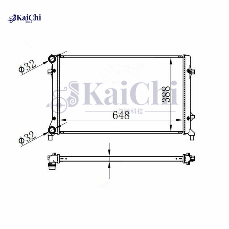 2995 Car Radiator Volkswagen Bora 2.5L 2006-2010 / Volkswagen Golf 2.5L 2010-2014