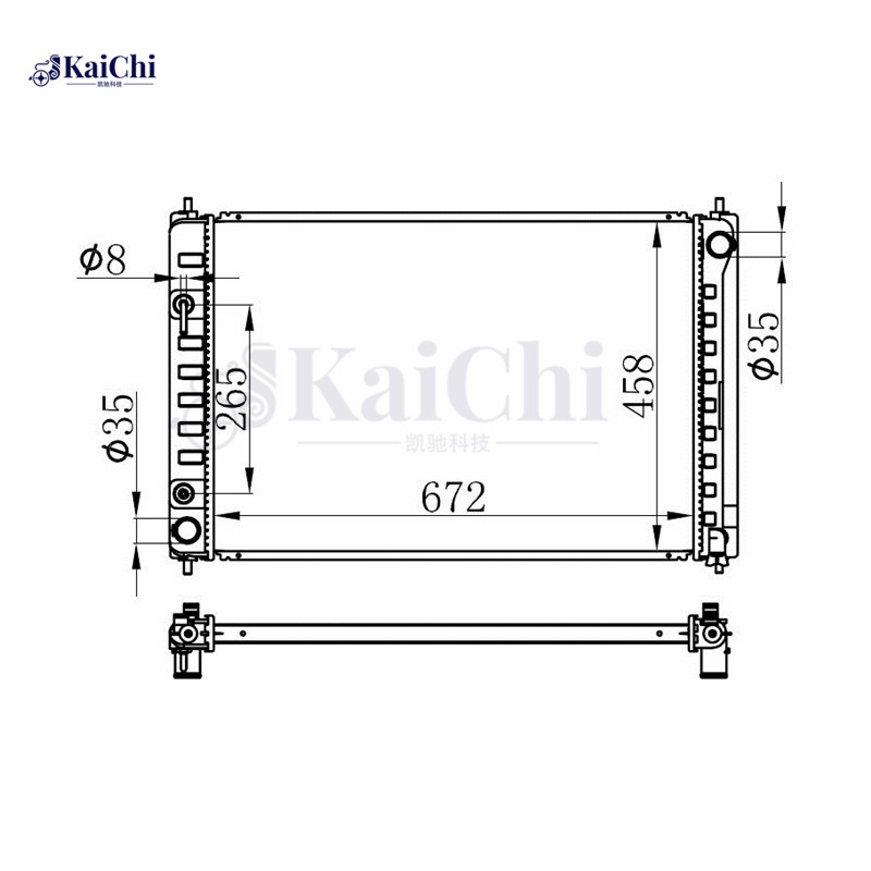 13039 Aluminum Core Car Radiator Assembly For 08-14 Nissan Murano/11-17Nissan Quest 3.5L