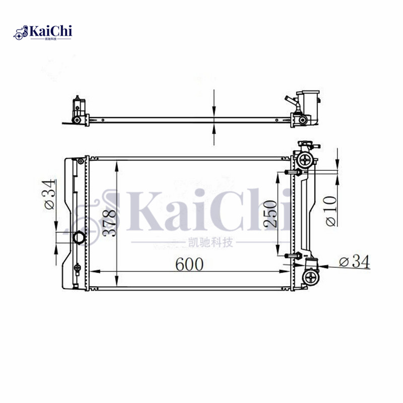 13049 Car Cooling Radiator Pontiac Vibe 2.4L 2009-2010 / Toyota Corolla 2.4L 2009-2013