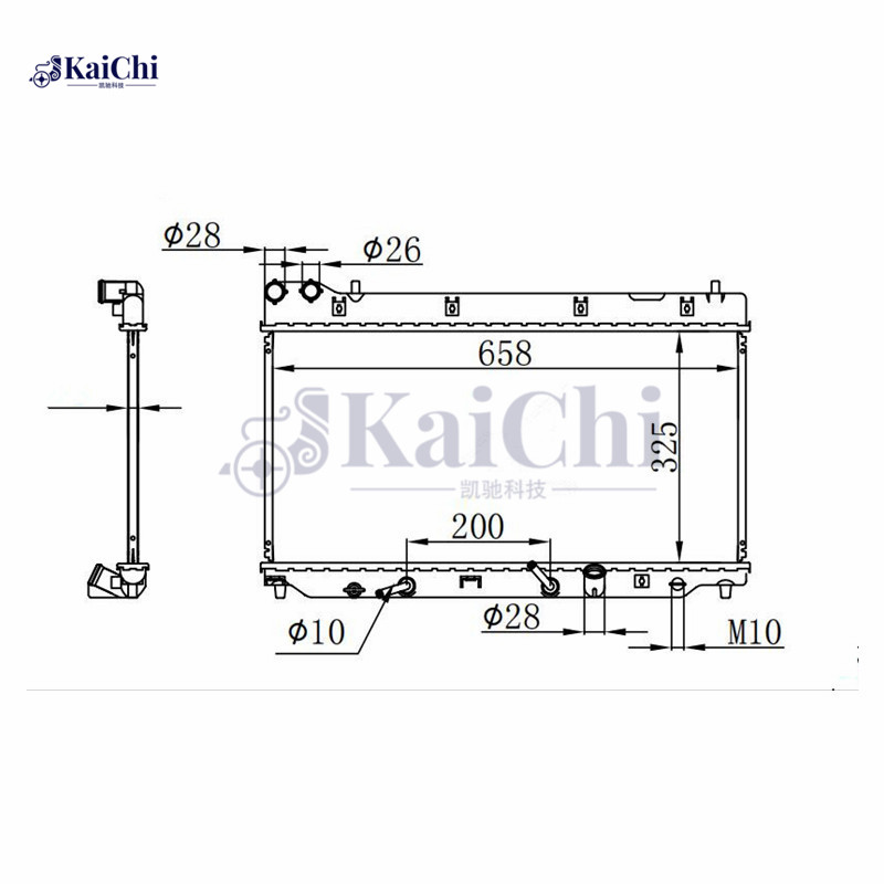 2955 Aluminum Core Replacement Radiator Honda Fit 1.5L 2007-2008