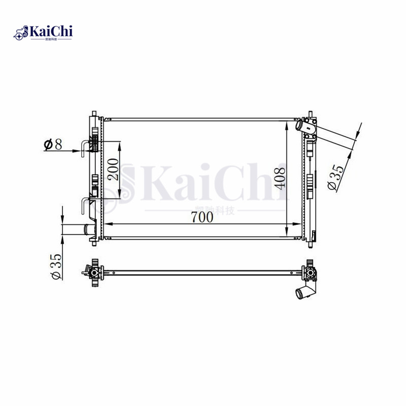2979AT Engine Cooling Radiator Mitsubishi Lancer 2.0L/2.4L 2008-2014 / Mitsubishi Outlander 2.4L/3.0L 2010-2013