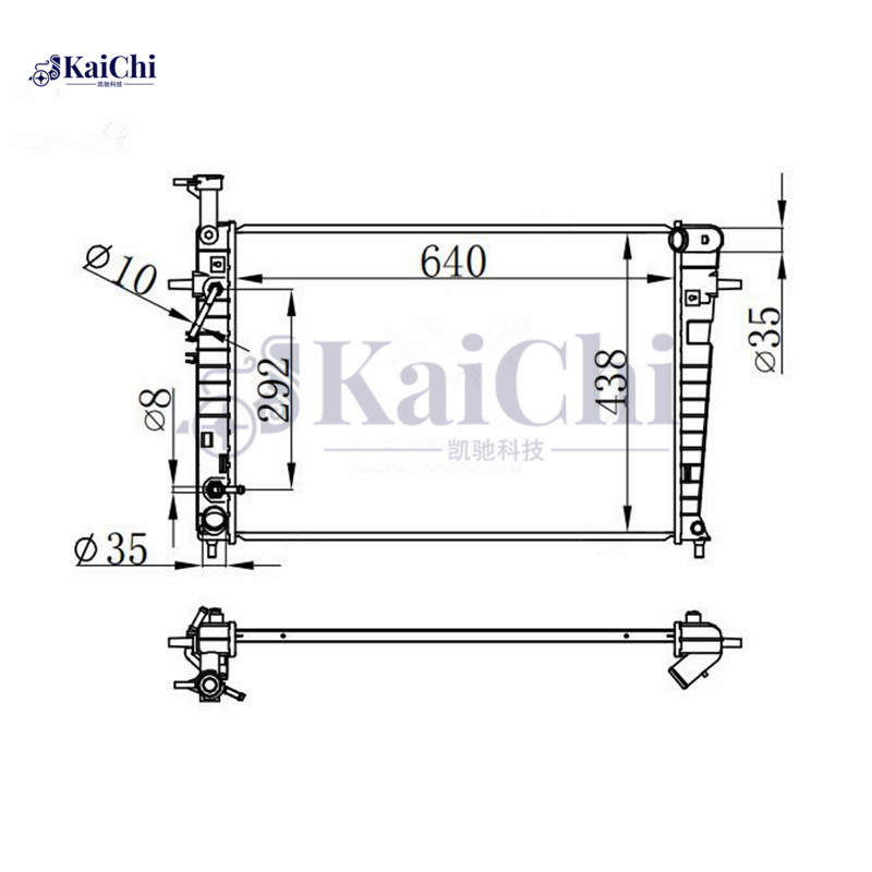 13074 Auto Radiator Hyundai Tucson 2.0L/2.7L 2005-2009 / Kia Sportage 2.7L 2006-2010