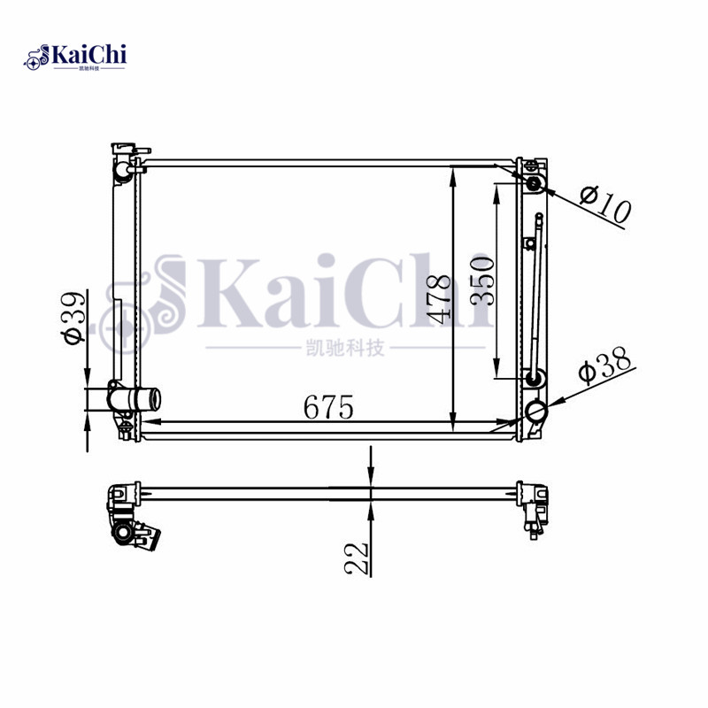 13076 Auto Radiator Replacement Toyota Sienna 3.5L 2007-2010
