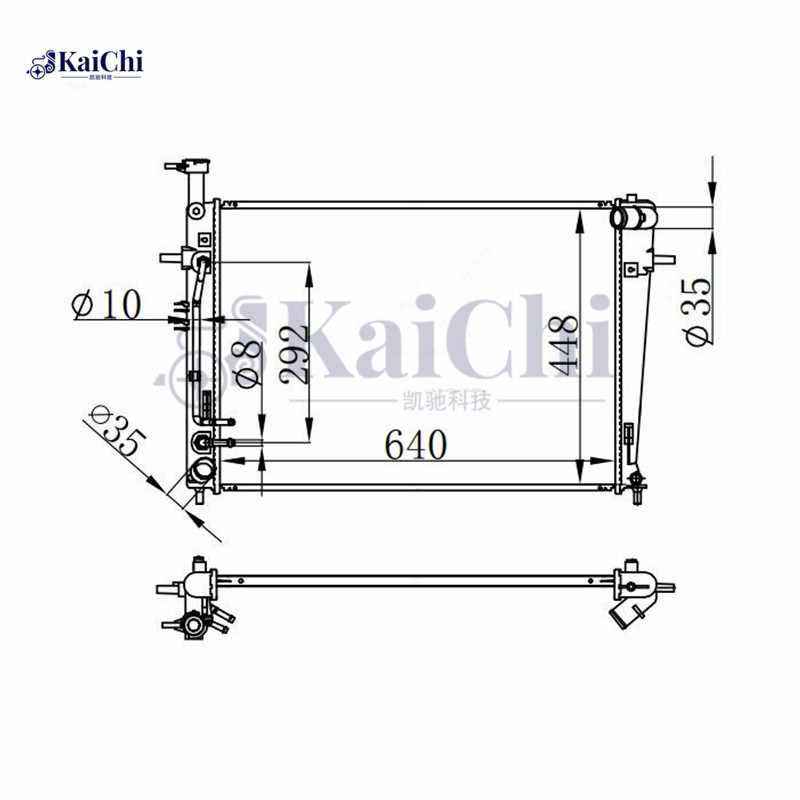 13077 Engine Cooling Radiator Hyundai Tucson 2.0L 2006-2009 / Kia Sportage 2.0L 2007-2010