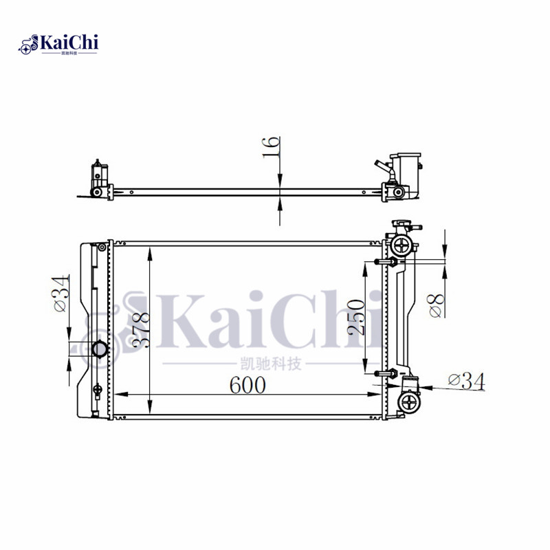 13106 Engine Cooling Radiator Toyota Corolla 1.8L/2.0L 2012-2019 / Pontiac Vibe 1.8L 2009-2010 / Toyota Matrix 1.8L 2009-2014