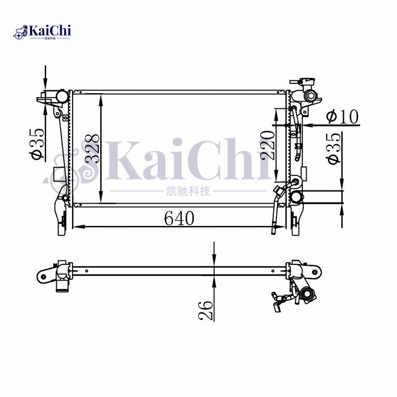 13120 OE Style Auto Radiator Hyundai Genesis Coupe 2.0T 2.0L 2010-2012