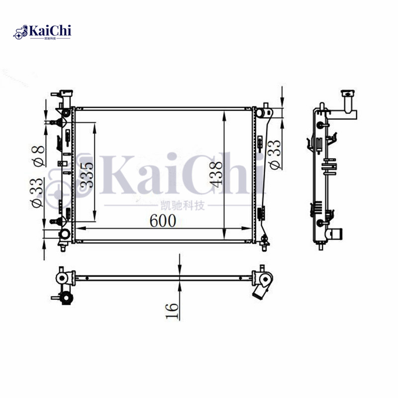 13132 Auto Engine Radiator Kia Forte 2.0L/2.4L 2010-2013 /  Kia Forte5 2.0L/2.4L 2012-2013