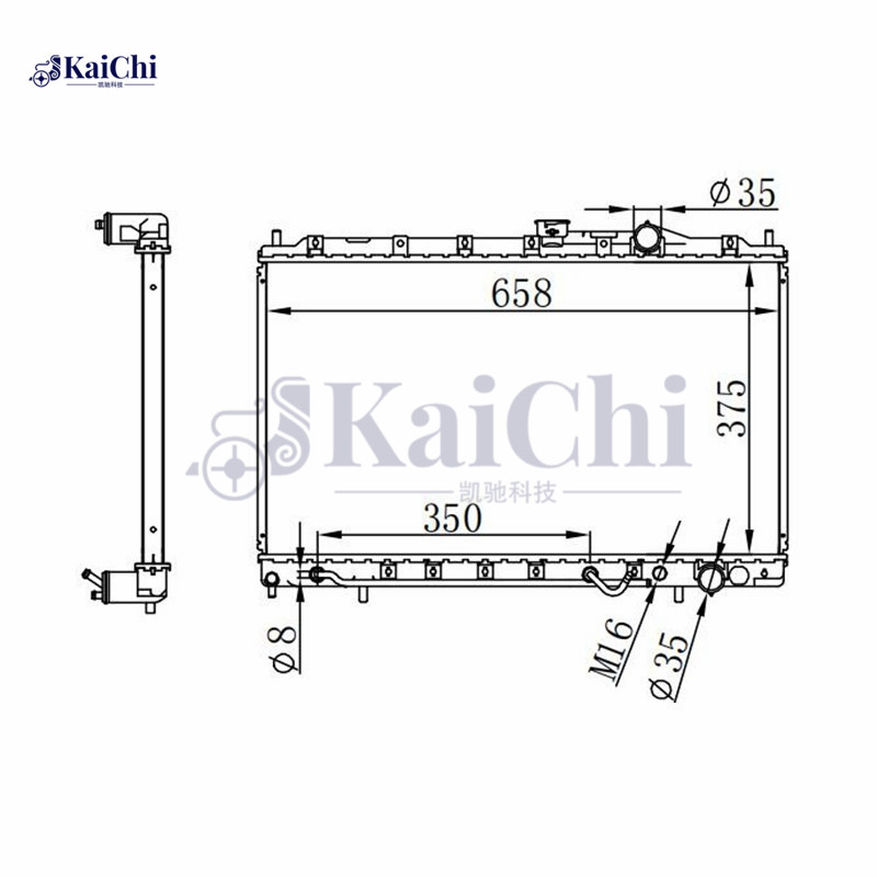 1393 Brazed Auto Radiator Mitsubishi Mirage 1.5L/1.8L 1990-1996 / Mitsubishi Lancer 1.6L/1.8L 1992-2003