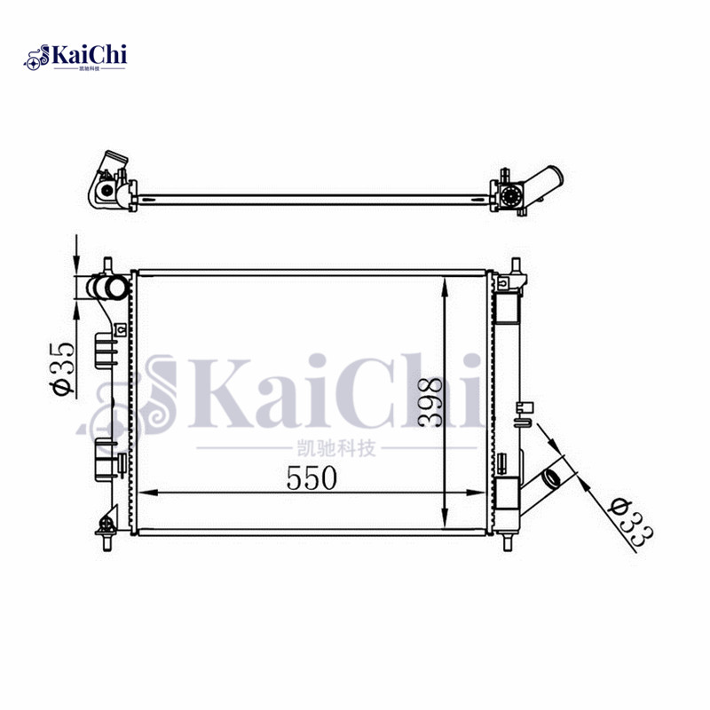 13374 Car Radiator For 12-13 Hyundai Elantra 1.8L/ 2014 Kia Forte/12-13 Soul 1.6L 1.8L 2.0L