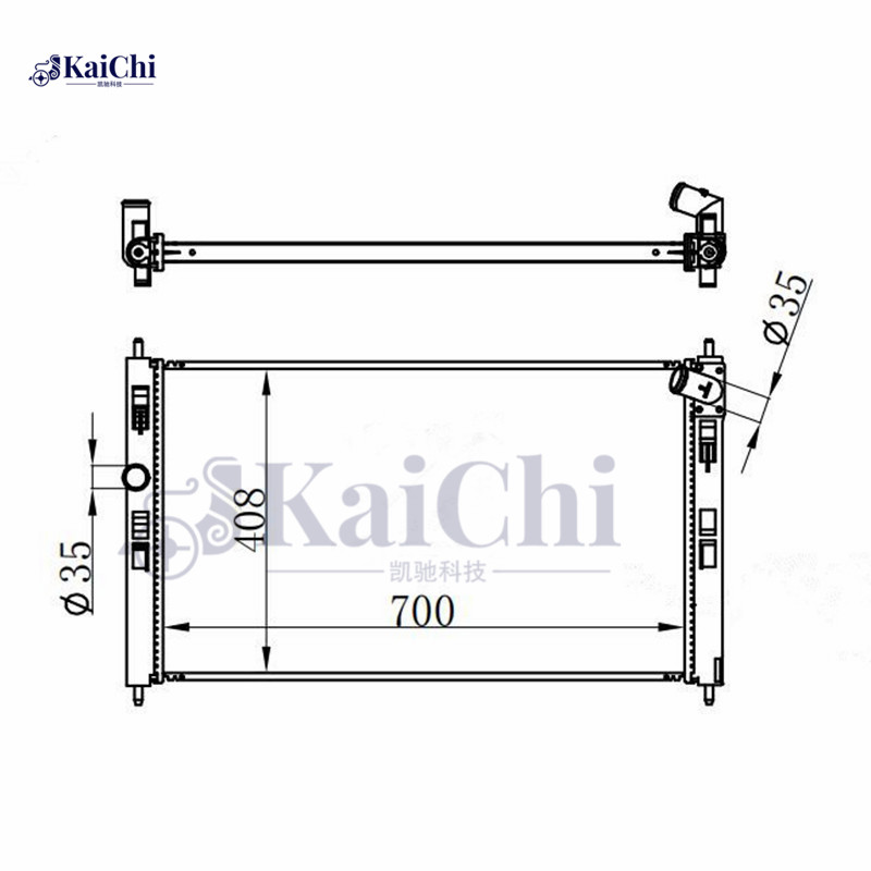 13525 Auto Cooling Radiator Mitsubishi Lancer 2.0L/2.4L 2014-2017 / Mitsubishi Outlander Sport 2.0L/2.4L 2016-2021