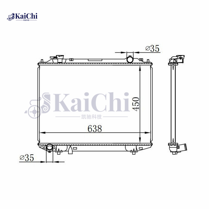 62246A Auto Radiator Replacement Ford Ranger 2.5D 2006-2012 / Mazda B2500 2.5D 1996-2006