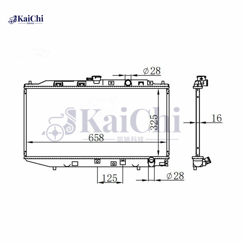 62276 Automotive Radiator Honda Civic 1.5L/1.6L 1988-1991 / Honda CRX 1.5L/1.6L 1988-1991 Manual