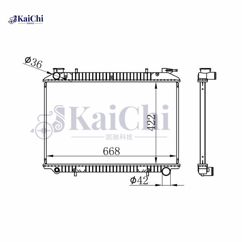 62976A Aftermarket Auto Radiator Nissan Serena C23 1.6L/2.0L/2.3D 1992-2001 / Nissan Vanette Cargo Bus 1.6i/2.3D 1994-2001 / Nissan Vanette Cargo Van 1.6i/2.3D 1994-2002