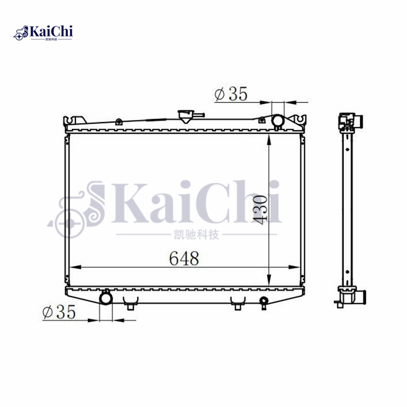 62988 Engine Cooling Radiator Nissan Pickup D21 2.5D/2.7D 1987-1998 Manual / Nissan Terrano MK I 2.7D 1989-1996 Manual / Ford Maverick MK I 2.7D 1993-1996 Manual