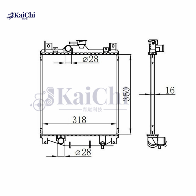 64173A Auto Engine Cooling Radiator Suzuki Swift II Hatchback 1.0L/1.3L 1989-2005 Manual / Suzuki Swift II Saloon 1.3L 1991-2005 Manual / Suzuki Swift Convertible 1.3i 1991-1996 Manual