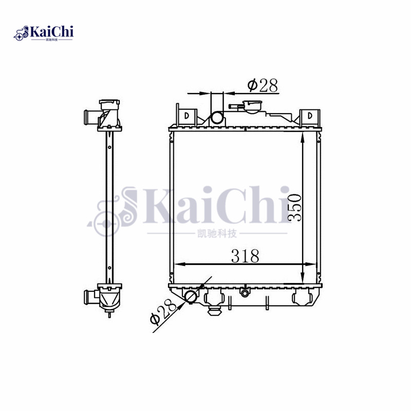 64183 Engine Cooling Radiator Suzuki Swift MK II Hatchback 1.3L 1989-2001 Manual / Suzuki Swift MK II Saloon 1.3L/1.6L 1989-1995 Manual