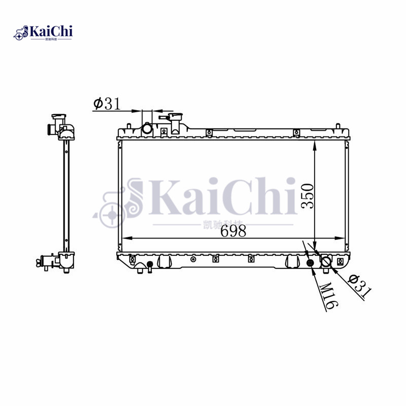 64629A Aluminum Core Auto Radiator Toyota RAV4 I 2.0L 4WD 1994-2000 Manual /Toyota RAV4 I Cabrio SXA11 2.0L 4WD 1997-2000 Manual