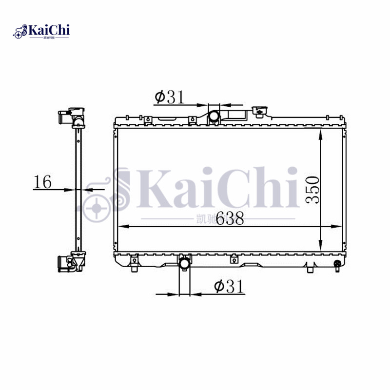 64786A Coolant Radiator Toyota Corolla 1.3L/1.4L/1.6L/1.8L 1992-2000 Manual / Toyota Celica Coupe AT200 1.8i 1993-1999 Manual