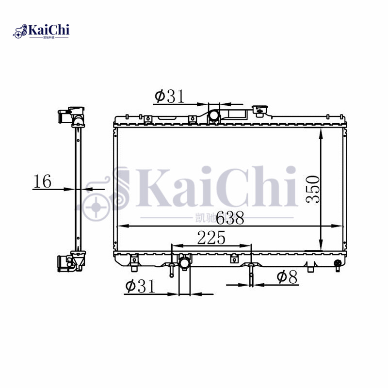 648681 Coolant Radiator Toyota Corolla 1.3L/1.4L/1.6L/1.8L 1992-2001