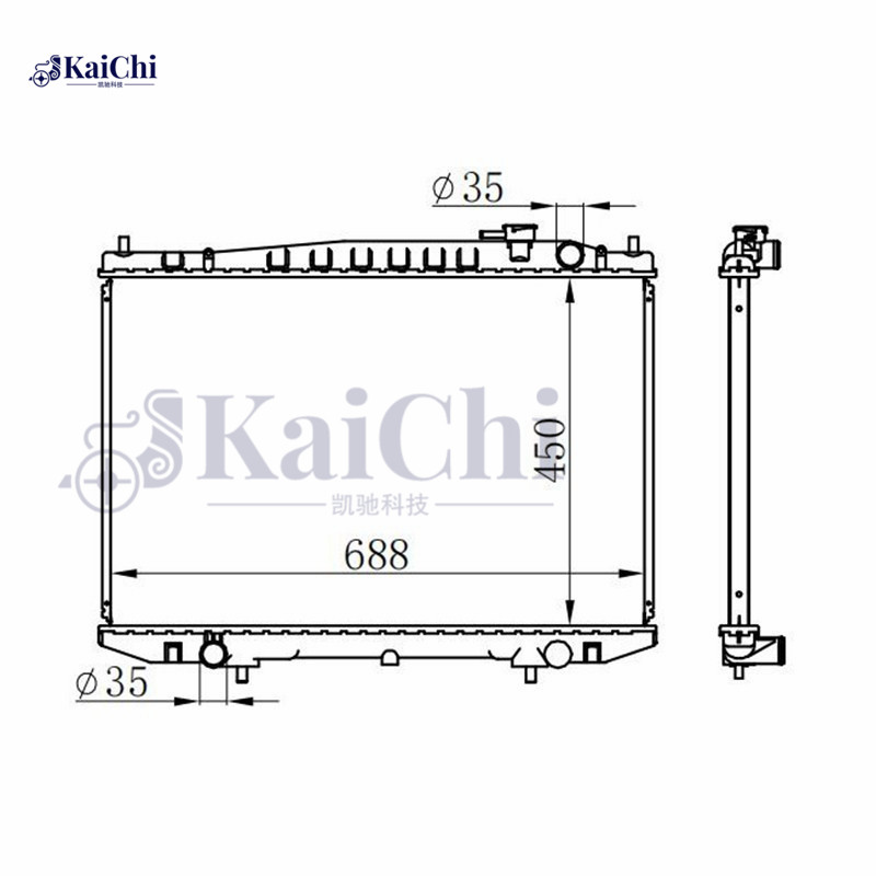67356 Engine Cooling Radiator Nissan Navara D22 3.2D 4WD 1998-2005 Manual / Nissan Pickup D22 2.5TD 4WD 1998-2005 Manual