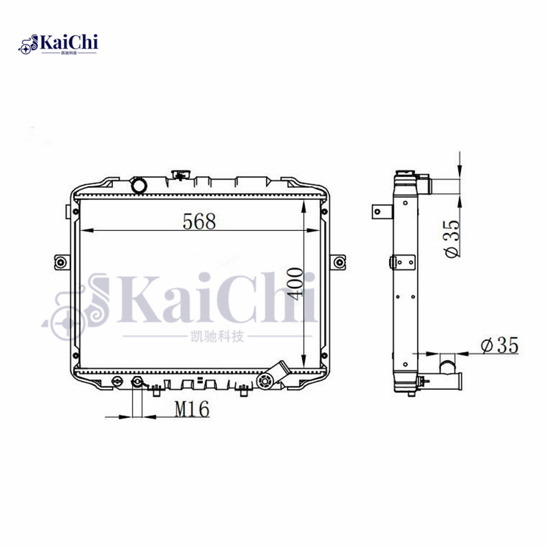 67498 Engine Cooling Radiator Hyundai H100 Van D4BX 2.5D 1993-2000 Manual / Hyundai H100 Bus D4BX 2.5D 1994-2001 Manual / Hyundai H100 Bus D4BF 2.5TDiC 1993- 2000 Manual /  Hyundai H100 Diesel Chassis Cab D4BA 2.0D 1996-2001 Manual / Hyundai H100/Starex B