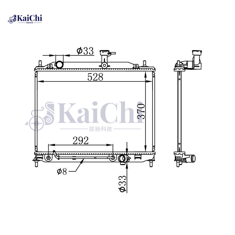 67504 Engine Cooling Radiator Hyundai Accent MK II Saloon LC 1.5CRDi 2002-2005 / Hyundai Accent MK III Hatchback MC 1.5CRDi 2005-2010 / Hyundai Accent MK III Saloon MC 1.5CRDi 2005-2010
