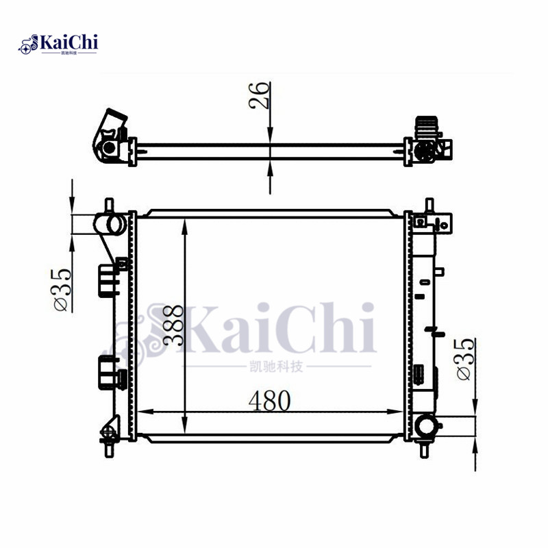 67607 Engine Cooling Radiator Hyundai Elantra MK V MD 1.6CRDi 2011-2015 Manual / Hyundai i30 MK II GD 1.4CRDi/1.6CRDi 2011-2016 Manual / Hyundai i30 Coupe 1.4CRDi/1.6CRDi 2013- Manual / Kia Ceed JD 1.4CRDi/1.6CRDi 2012- Manual