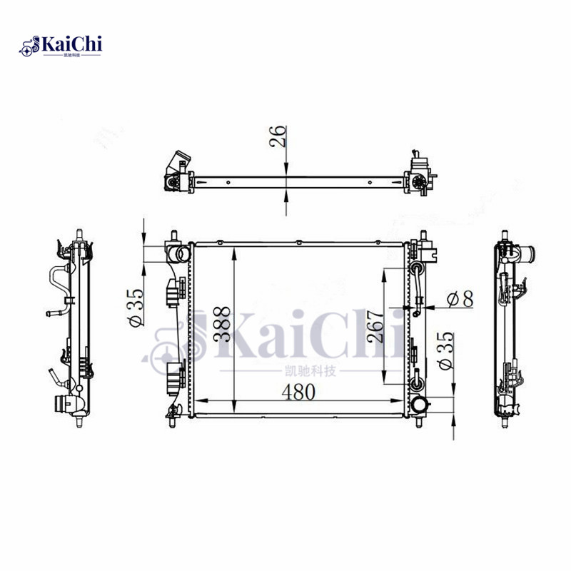 675002 Engine Cooling Radiator Hyundai Accent MK IV Saloon RB 1.6CRDi 2011-