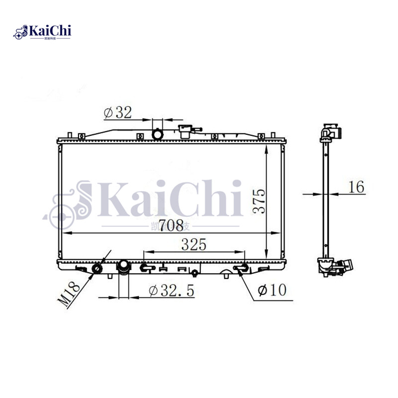 68152 Engine Cooling Radiator For 03-08 Honda Accord VII 2.0L
