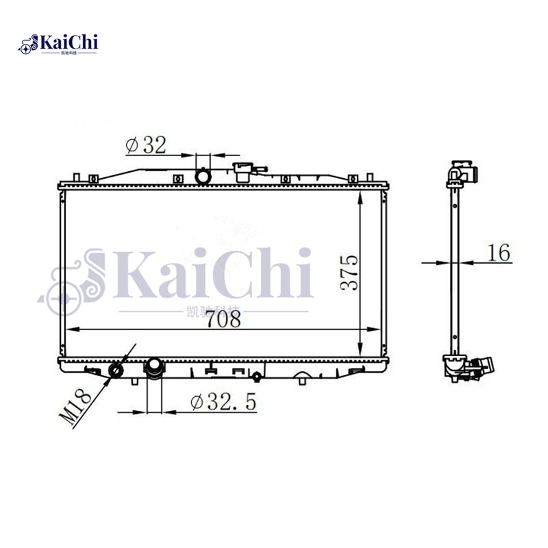 68604 Engine Cooling Radiator For 03-08 Honda Accord VII 2.0L Manual