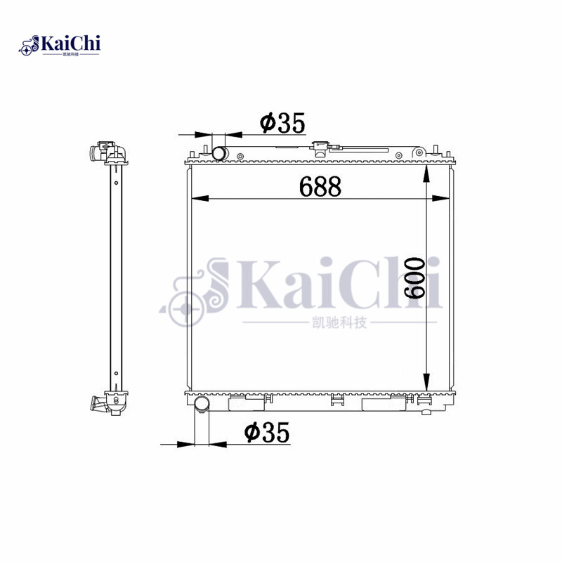 21410EB00B Auto Parts Radiator Nissan NP300 Navara D40 2.5DCI 4WD 2005- Manual /Nissan NP300 Navara D40 2.5DCI 2005- Manual / Nissan Pathfinder III R51 2.5DCI 2005- Manual
