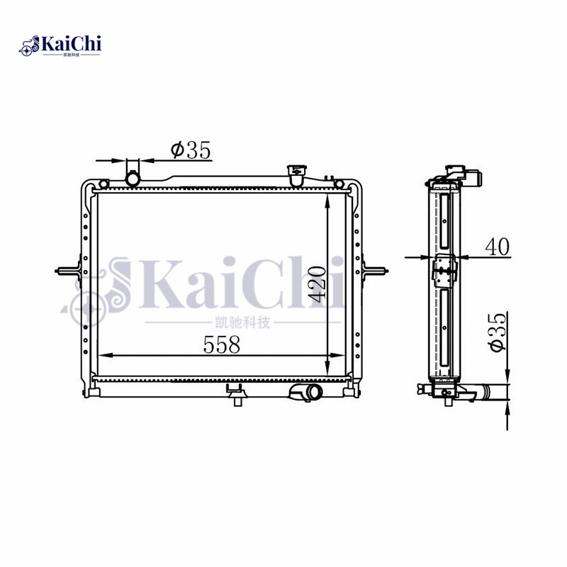 253104E500 Auto Radiator Kia K2400 2.4D 2004- Manual / Kia K2700 2.4D 2004- Manual / Kia Bongo lll 2.9D 2006-2017 Manual