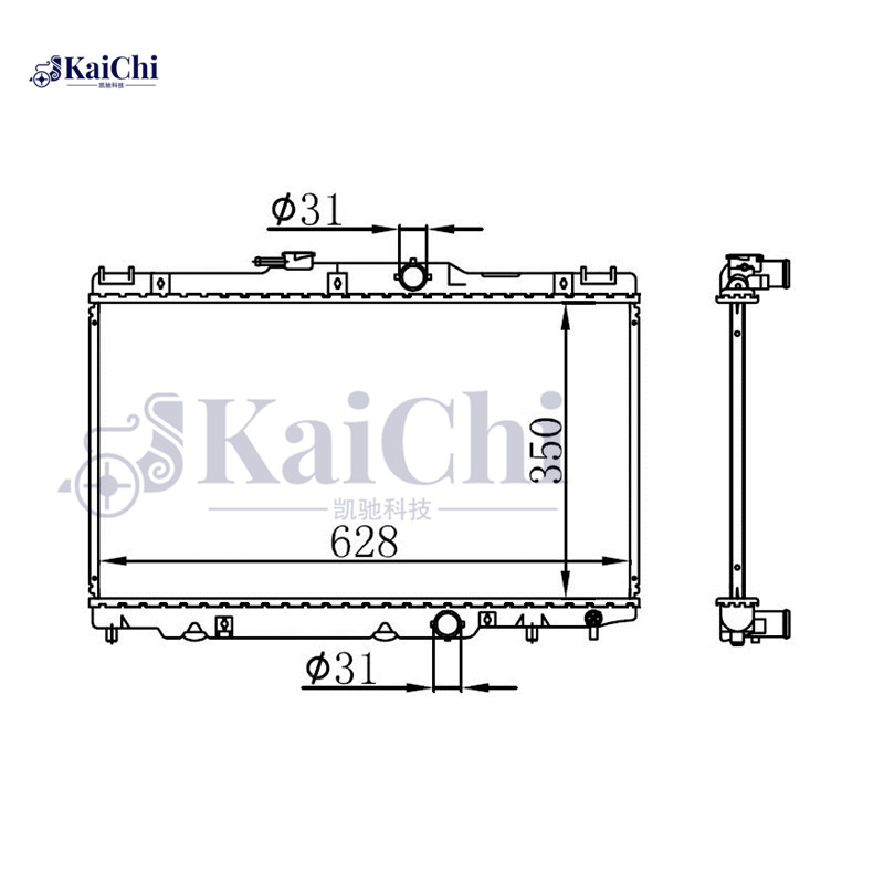 1640022080 Aluminum Core Radiator Toyota Corolla E11 ZZE111 1.4L 1998-2002 Manual / Toyota Corolla E11 ZZE112 1.6L 1999-2001 Manual / Toyota Yaris P9 NLP90 1.4D 2005-2012 Manual