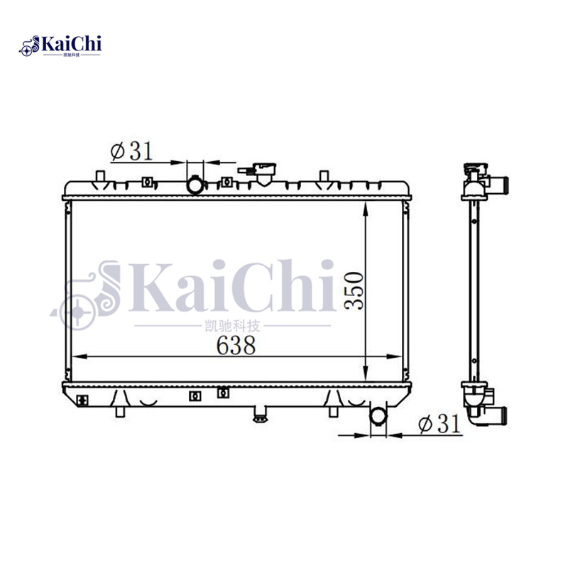 66665 Auto Cooling Radiator Kia Rio I Saloon DC A3E 1.3L 2000-2005 Manual / Kia Rio I Saloon DC A5D 1.5L 2002-2005 Manual / Kia Rio I Hatchback DC A3E 1.3L 2000-2005 Manual / Kia Rio I Hatchback DC A5D 16V 1.5L 2000-2005 Manual