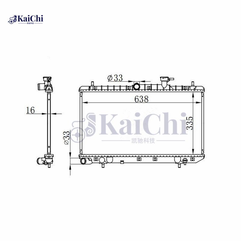 2531025300 Auto Radiator Assembly Hyundai Accent II Hatch LC G4EA 1.3L 2000-2005 Manual / Hyundai Accent II Saloon LC G4ED 1.6L 2002-2006 Manual