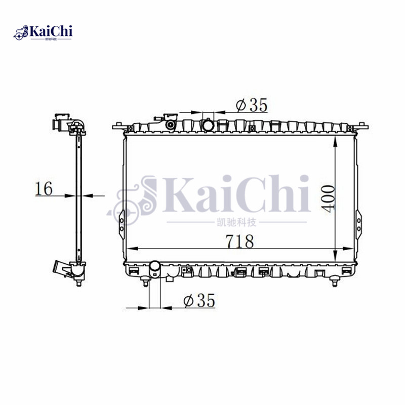 67026 Car Radiator Hyundai Sonata MK IV 2.0L/2.4L/2.5L/2.7 1998-2005 Manual / Hyundai XG250 Saloon 2.5L 2003-2005 Manual / Hyundai XG300 Saloon 3.0L 2000-2001 Manual