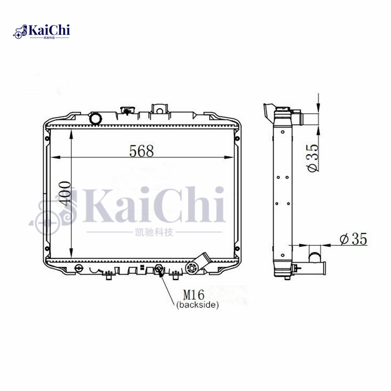 67034 Engine Cooling Radiator Hyundai H100 Van 2.5D 1993-2000 Manual / Hyundai H100 Minibus Petrol 2.4L 1993-2000 Manual / Hyundai H100 Minibus 2.5TD 1993-2000 Manual / Mitsubishi L300 / Delica III Minibus 2.0L 1986-2004 Manual / Mitsubishi L300 / Delica 