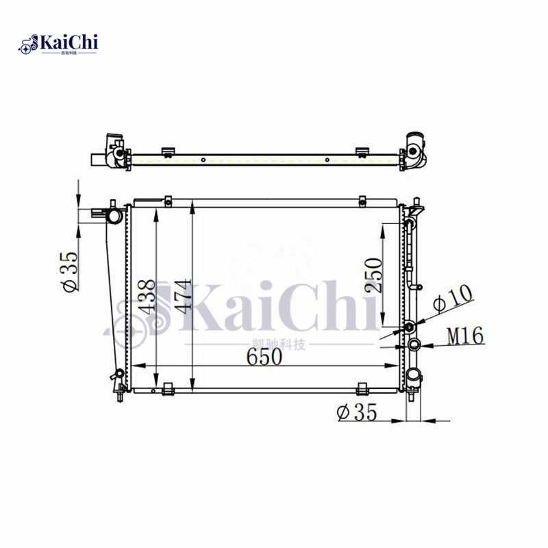 67040 Engine Cooling Radiator Hyundai Starex 2.4L/2.5CRDi/2.5TD 2000-2007 / Hyundai H12.4L/2.5CRDi/2.5TD 1997-2004