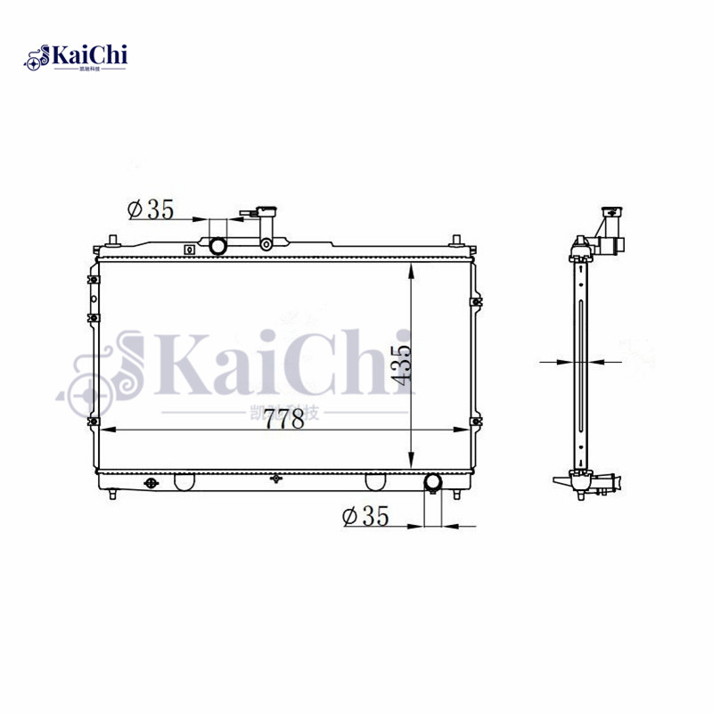 67095 Coolant Radiator Hyundai H1 D4CB 2.5CRDi 2008- Manual / Hyundai Starex D4CB 2.5CRDi 2007- Manual / Hyundai Montana D4CB 2.5CRDi 2010- Manual / Hyundai H300 D4CB 2.5CRDi 2007-2012 Manual