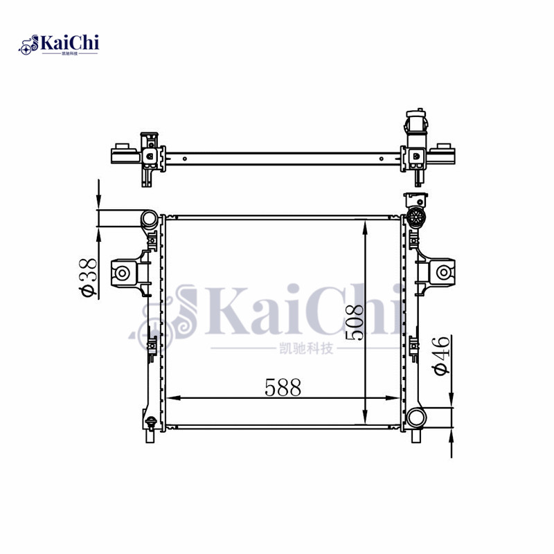 2840 Auto Radiator For 06-10 Jeep Commander/05-10 Jeep Grand Cherokee 5.7L