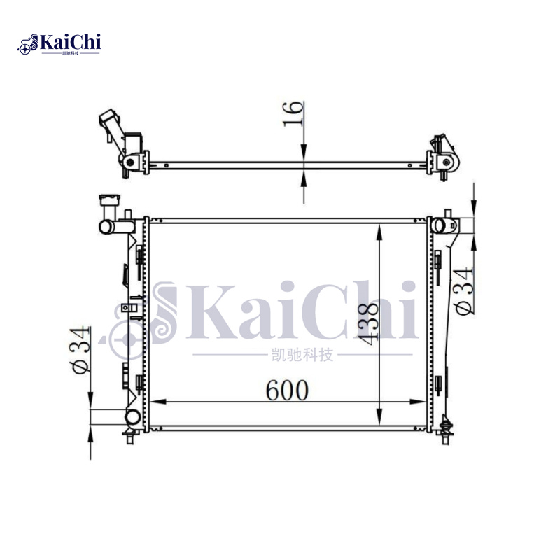 66674 Car Radiator For 06-11 Hyundai Elantra/07-12 Hyundai i30 Kia Ceed 1.4L 1.6L 2.0L MT