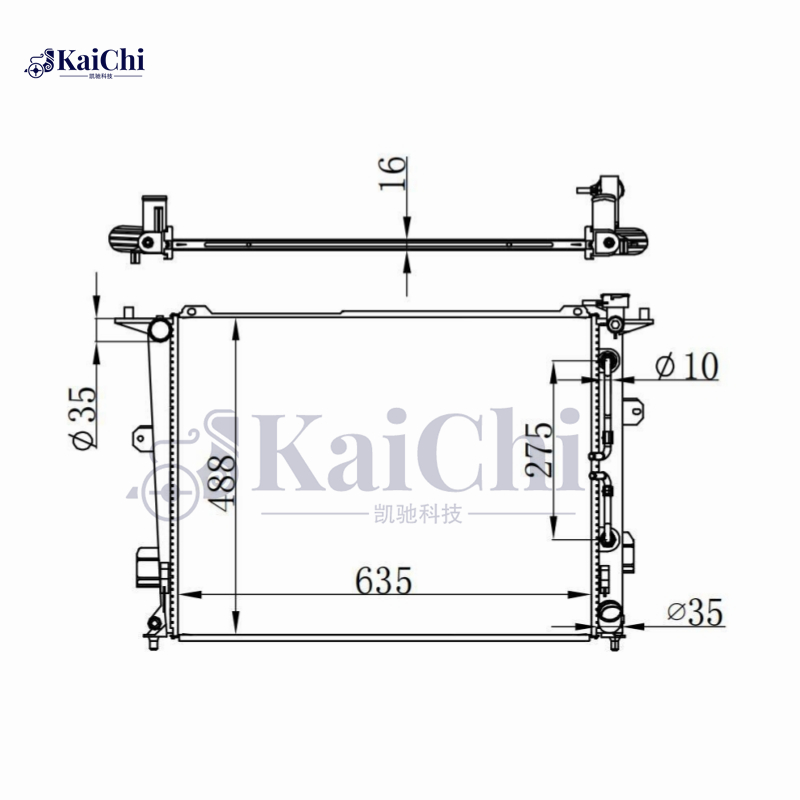 13059 Car Radiator For 09-10 Hyundai Genesis 3.8L